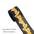 thumbnail image 2 of Miwamany Fall Decor, Candy Corn Wired Ribbon 2.5 in x 179.9 in, Thanksgiving Wreath Bow Craft for Gift Wrapping Home Decor DIY Roll, 2 of 6