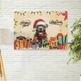 thumbnail image 2 of Merry Christmas Santa Pitbull Scarf Twinkling Lights Xmas Holiday Horizontal Matte Canvas Poster Terrier Dog Lover Wall Art Home Decor - 00022, 2 of 5