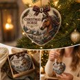 thumbnail image 5 of syligr Heart Christmas Horse Ornaments for Tree Decor, Forest Animal Hanging Decor for Mantel Window Wreath, Vintage Christmas Pendant with Paild Bow for Home, Holiday Party Decor Gift, 3.15", 5 of 6