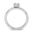 thumbnail image 2 of Sterling Silver Stackable Expressions Low 4mm Round White Topaz Ring - Size 5, 2 of 3