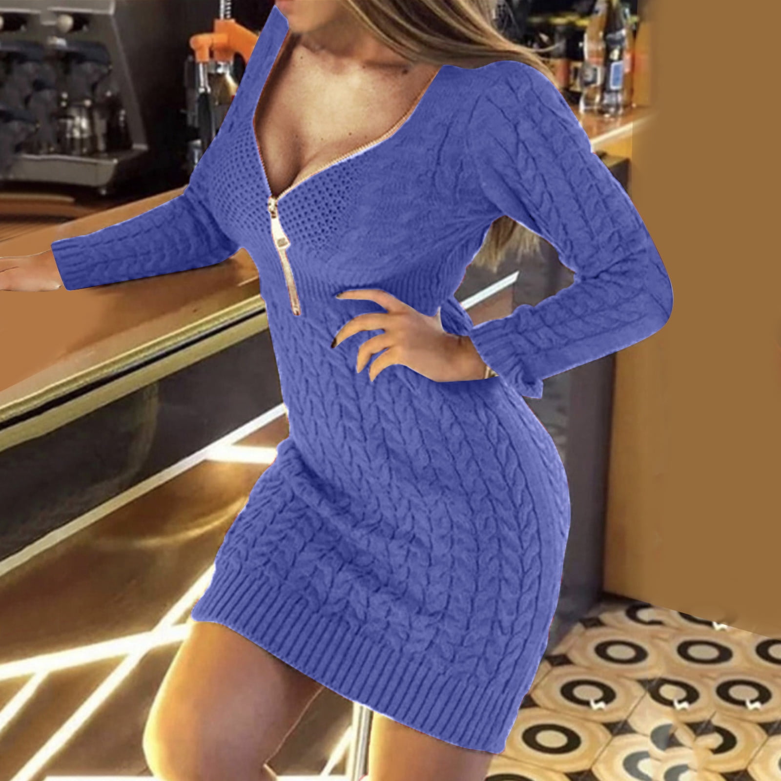 ＊美品＊ AMERICAN SLEEVE LAYERED KNIT DRESS AMERICAN SLEEVE LAYERED KNIT DRESS レディース