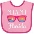 thumbnail image 3 of Inktastic Miami Florida Vacation Beach Trip Girls Baby Bib, 3 of 4