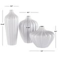 thumbnail image 3 of SAFAVIEH Clea Solid Modern Ceramic Vase, Set of 3, Ivory, 3 of 5
