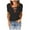 Black, variant on JeashCHAT Women's Shirts Women Casual T-shirt Solid Short Sleeve V-Neck Pullover Blouse Tops