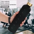 thumbnail image 2 of BPA Free Water Cup Outdoors Sports Water Bottle Frosted Plastic Space Cup with Time Scale 1000ml Large Capacity Tumbler, 2 of 7