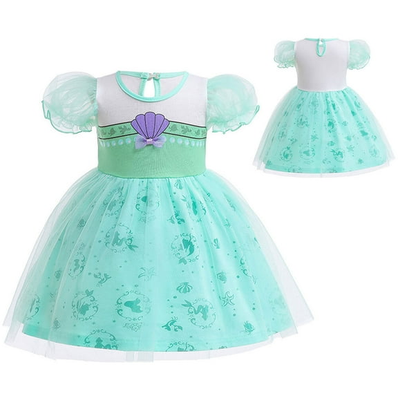 Little Girls Ariel/Aurora Princess Dress Casual Halloween Birthday Tulle Skirt