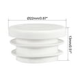 thumbnail image 2 of 0.87" Round White PE Tubing End Cap Steel Furniture Pipe Tube Covers Insert 20Pcs, 2 of 3