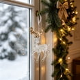 thumbnail image 5 of JeashCHAT Clear Plastic Christmas Tree Ornaments Transparent Reindeer Hanging Pendant with Glitter Sequins, Christmas Tree Decorations, Xmas Gifts, 5 of 6