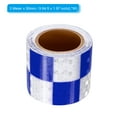 thumbnail image 2 of Uxcell Reflective Tape, 3 Roll 10 ft x 2-inch Adhesive High Visibility Safety Tape Reflector, Square Blue White, 2 of 6