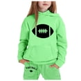 thumbnail image 2 of Tiijoy Toddler Girls Outfits Football Graphic Hoodie and Sweatpants Sweatsuit, Sizes 3-4, 2 of 5