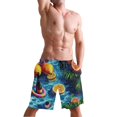 thumbnail image 5 of Dailycode Men's Quick Dry Swim Trunks Beach Shorts Casual Summer Board Shorts with Pockets, Lemons Wine Leaves on Water, 5 of 8