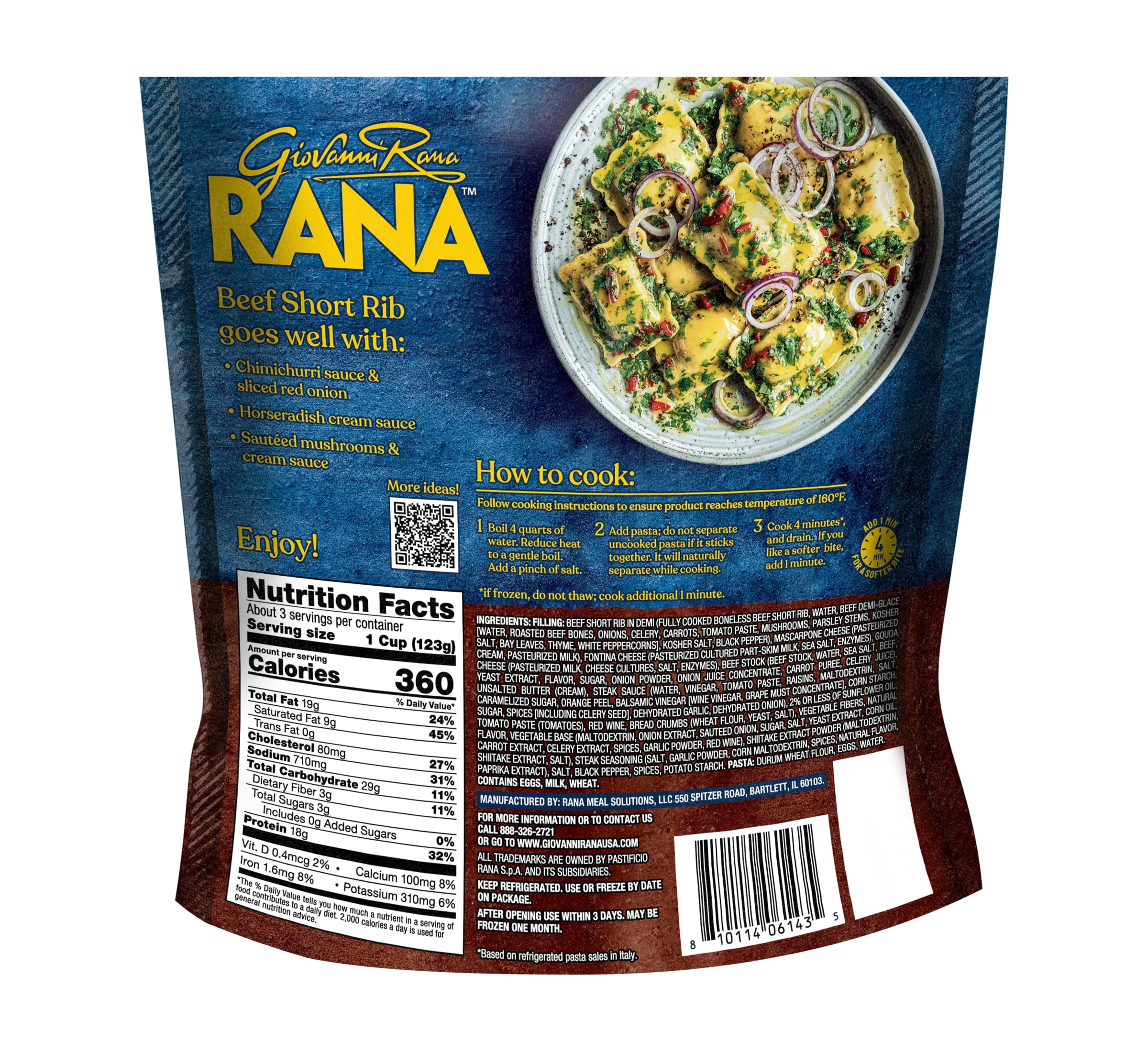 Rana Beef Short Rib Ravioli 8oz