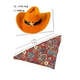 thumbnail image 3 of Pet Cowboy Hat Cute Dog Sun Shade, Western Style Headwear for Small & Medium Dogs and Cats, Adjustable Chin Strap, 3 of 3
