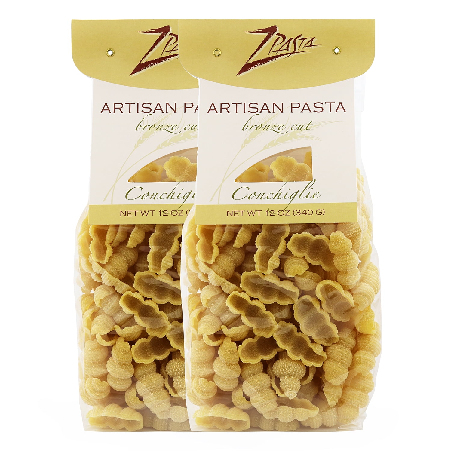 ZPasta Conchiglie Bronze Cut Artisan Pasta 12 oz (2 Pack) Walmart