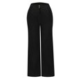 thumbnail image 5 of YIFUNIN Women's Solid Color Corduroy Straight Leg Pants, Loose Fit Casual Trousers for Fall Winter, Comfortable Ribbed Fabric Fashion,Black M, 5 of 6