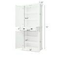 thumbnail image 5 of HLR 72" Tall Kitchen Pantry Cabinet with Drawer & Adjustable Shelves, Freestanding Storage Cabinet, White, 5 of 10