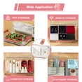 thumbnail image 6 of SAYEEC Clear Plastic A4 Document Storage Box, Red Latches & Handle, Paper File Storage Container for Office Home, 6 of 7