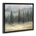 thumbnail image 2 of Abstract Blurred Pine Tree Forest Landscape Black Floating Frame Canvas Art, 31 x 25, 2 of 8