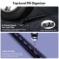 thumbnail image 6 of IC ICLOVER Metal Pill Organizer, Stackable Portable Waterproof Travel Pill Box, Large Aluminum Alloy Travel Pill Case Pill Container for Fish Oil, Supplement (Black), 6 of 7