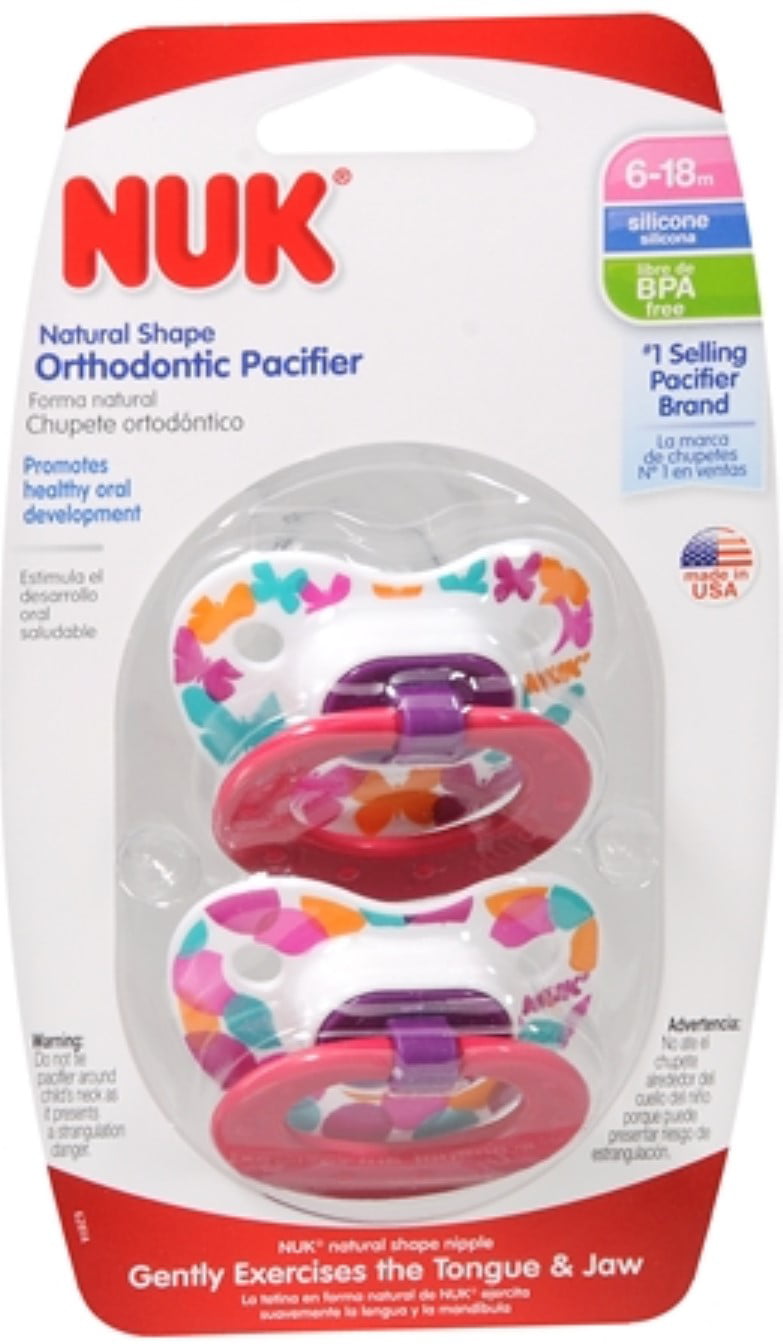 0-6 AND 6-18 MONTH SILICONE NUK ORTHODONTIC PACIFIER 