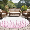 thumbnail image 4 of Round Rugs 7Ft, Pink Round Area Rug Washable Indoor Throw Carpet, Polka Dots Watercolor Abstract Art Large Non Slip Circle Rug for Dining Room Playroom Home Decor Aesthetic, 4 of 8
