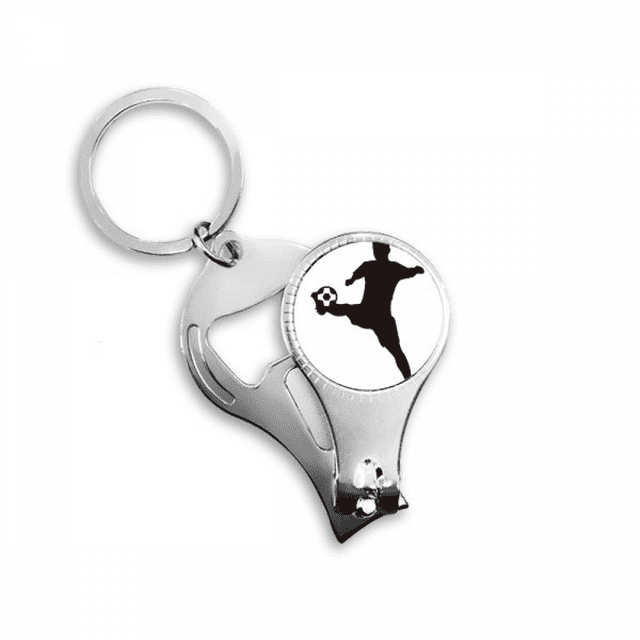 Sihouette football soccer Sports Llavero anillo Multi funcion cortauñas abrelatas de botella regalo