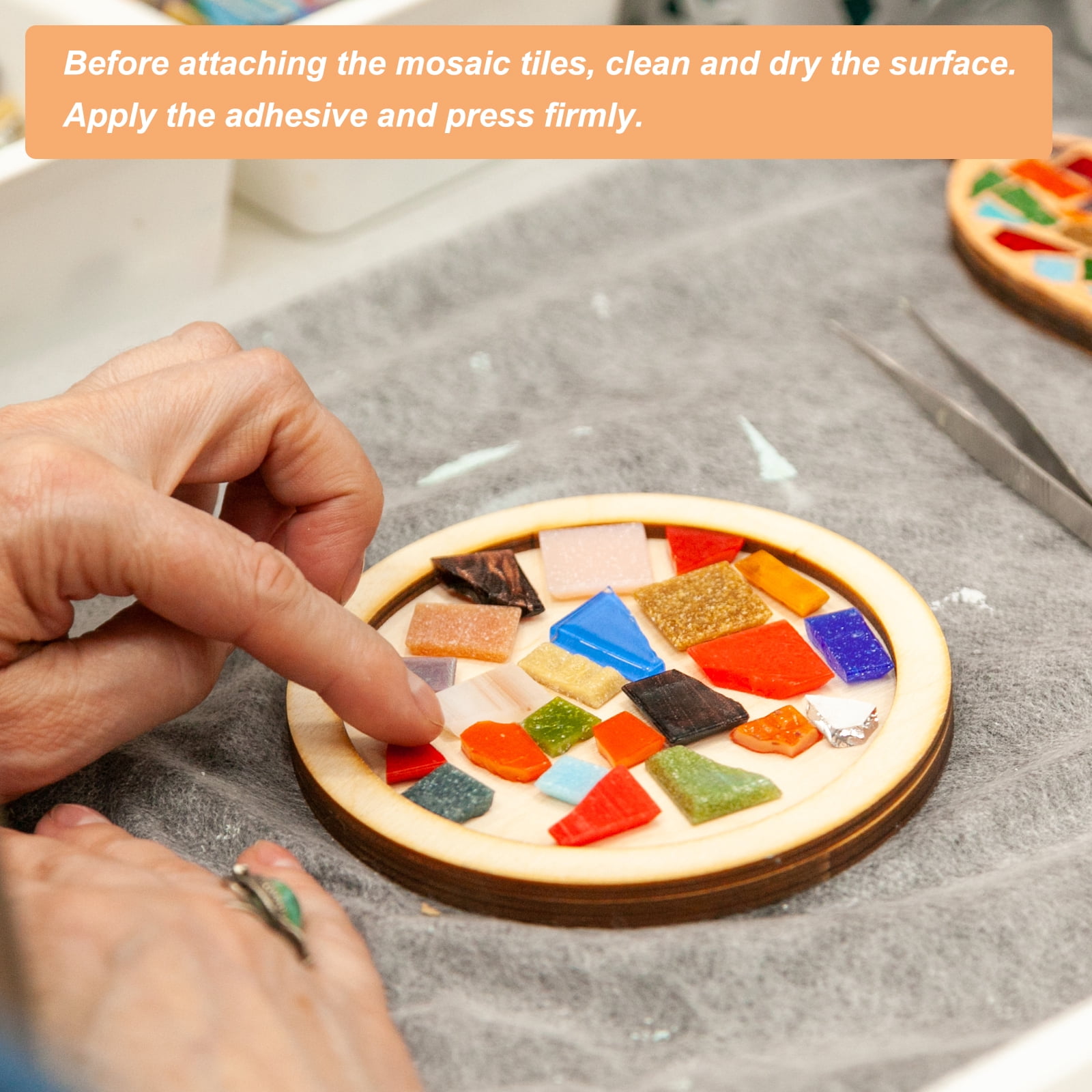 500g/1.1LB Irregular Ceramics Mosaic Tiles, 0.79"-1.57" Mosaic Stained Tile Broken Porcelain Pieces Stones Bulk for DIY Craft Making Vases Home Decoration, Dark Orange