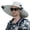 Khaki, variant on AWZXDE Summer Hat Solar Fan Breathable Wide Brim Outdoor Sun Shield Cap Lightweight Ventilated Design Bucket Hat