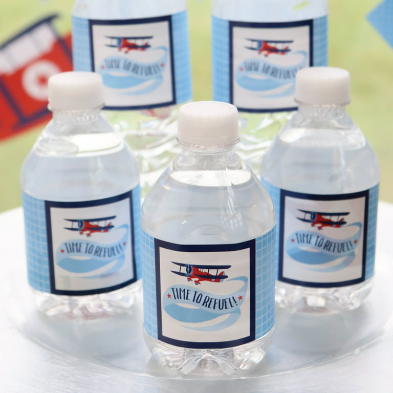 Editable Airplane Water Bottle Labels, Instant Download, Airplane Water  Bottle Wrapper, Birthday Party Favors, Plane Water Labels, Pilot