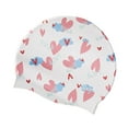 thumbnail image 4 of Gorro de Natación de Silicona Gorra de Baño Elástica Sombrero para Nadar Impermeable Y Gorro de Ducha con Protección de Oídos para Hombres Mujeres Y Corazón, 4 of 8