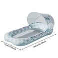 thumbnail image 3 of Pool Lounge Float with Canopy for Adult, Inflatable Pool Floats Lounger Raft Floaties Water Floating Recliner Chair with Cup Holders Foot Rest Swimming Pool Floaty, 3 of 7
