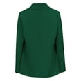 thumbnail image 3 of Grianlook Ladies Cardigan Jacket Long Sleeve Business Jackets Solid Color Casual Blazers Open Front Women Elegant Suit Neck Plain Fake Pocket Green XL, 3 of 7