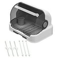 thumbnail image 2 of Baby Bottle Drying Rack Storage with Removable Tray BPA Free Plastic Organizer for Nursery Countertop, 2 of 9
