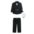 thumbnail image 3 of MEZZALL Boys Business Suits Coat 3PCS Outfits Sets Tuxedo Set For Kids Formal Blazers Suit For Boys With Pants Necklace Set Slim Cozy Toddler Baby Wear 5-6Y, 3 of 6