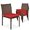Brown/Red, variant on CHAUKY Set of 4 Stackable Outdoor Patio Wicker Chairs w/Cushions, UV-Resistant Finish, and Steel Frame - Brown/Cream