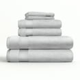 thumbnail image 5 of Noble Linens 6 Piece Farmhouse Cotton Bath Towel Set, Light Gray, 5 of 11