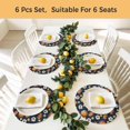 thumbnail image 5 of Brown Basketball Football Round 13 Inch Placemats Set of 8, Ball Watercolor Navy Blue HeatResistant Non Slip Place Mats for Dining Table, Wipeable Braided Kitchen Table Mats for Housewarming, 5 of 9