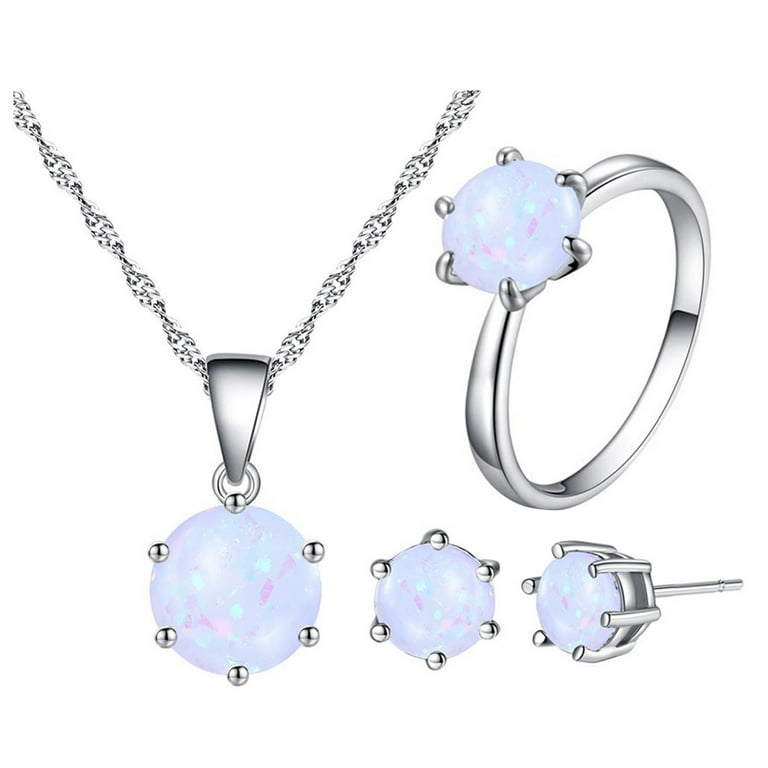 Opal jewelry hotsell set walmart