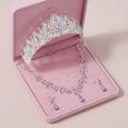 thumbnail image 3 of Bride Crown Set 3-piece Artificial Crystal Sweet Birthday Set, 3 of 6