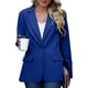 thumbnail image 1 of Blazer informal de negocios para mujer, chaqueta de trabajo de manga larga con abertura frontal y hombreras, moda de otoño 2024, 1 of 8