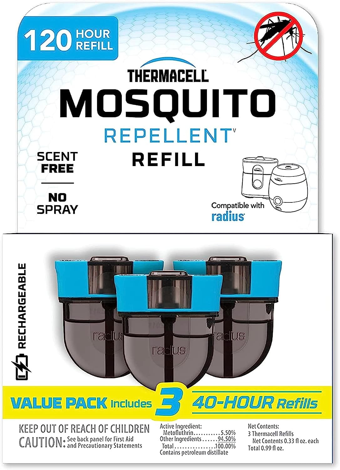 Thermacell Rechargeable Mosquito Repeller Refills; Advanced Repellent