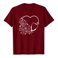 thumbnail image 5 of Camisetas con estampado de letras y cuello redondo de verano para mujer, blusas femeninas cómodas y elegantes, Tops OAVQHLG3B Store  lin121212, 5 of 5