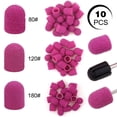 thumbnail image 2 of 10 Uds 10*15/13*19 tapas de lijado moradas bandas de lijado para decoración de uñas tapas de bloque mandril removedor de Gel cuidado de los pies accesorios de taladro para cutículas Tan Jianjun unisex, 2 of 2