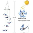thumbnail image 3 of Solar Wind Chimes for Outside,Color-Changing Hanging Mobile Green Hummingbird Wind Chime Outdoor Waterproof LED Solar Light Porch Deck Garden Patio Decor, 3 of 7