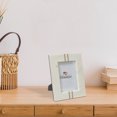 thumbnail image 2 of Maison Concepts White Marble Brass Inlay Picture Frame (White) 7" X 0.6" X 7", 2 of 4