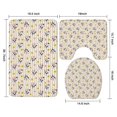 thumbnail image 3 of Beige Cow Flower Pattern Bathroom Rugs Sets 3 Piece,Toilet Cover Set,Absorbent Non Slip Bathroom Mats Sets with U-Shaped Contour Rug Toilet Rug Set, 3 of 5