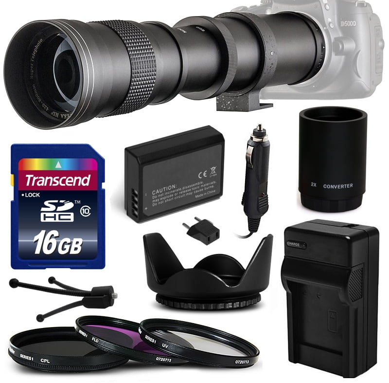 420mm1600mm Super Telephoto Lens Bundle for Canon EOS Rebel T3 T5