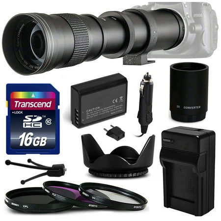 420mm-1600mm Super Telephoto Lens Bundle for Canon EOS Rebel T3 T5 1100D