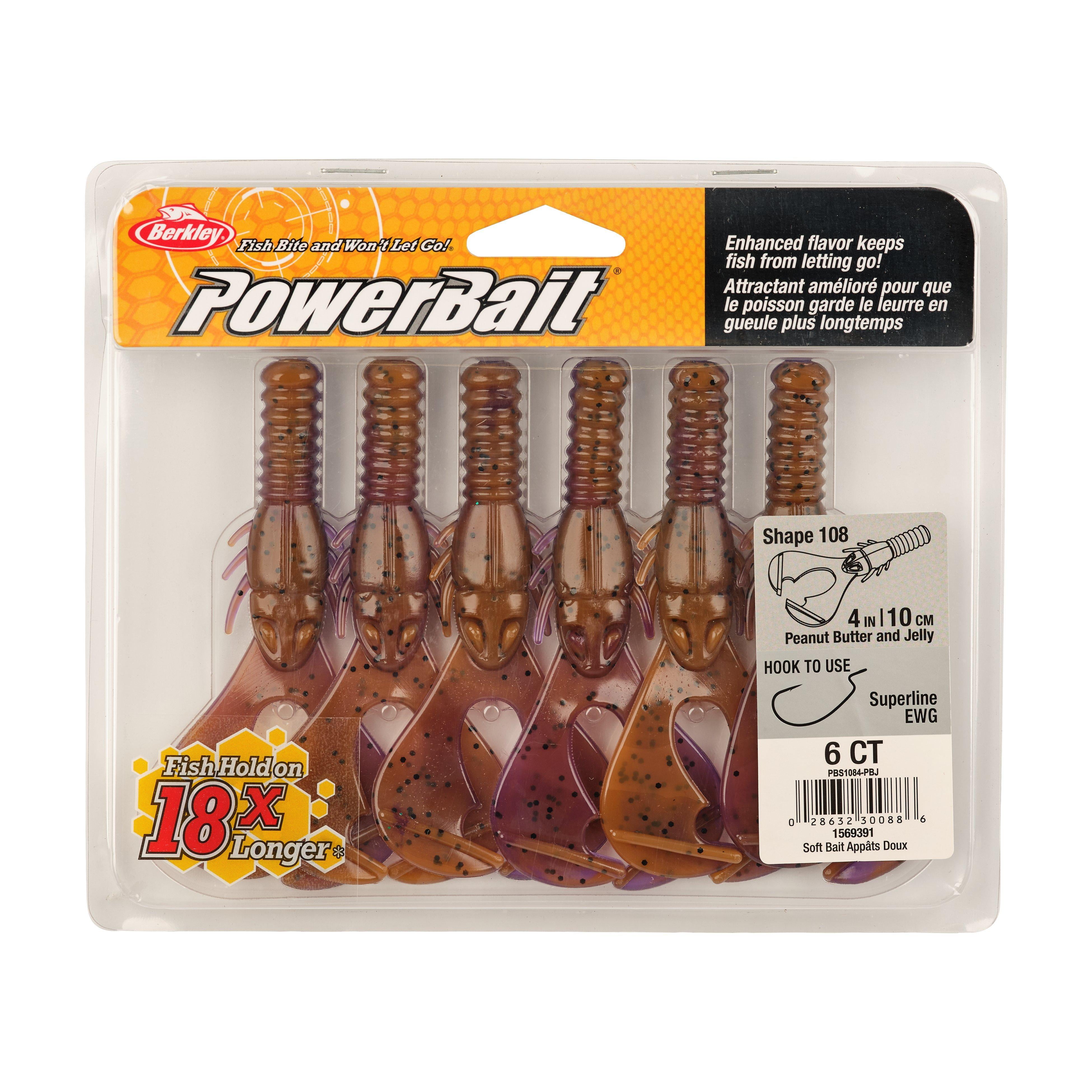 Berkley PowerBait® Shape 108, 4 in, Peanut Butter and Jelly