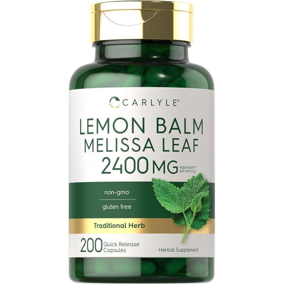 Bálsamo de limón 2400mg Hoja Melisa 200cáps salud digestiva